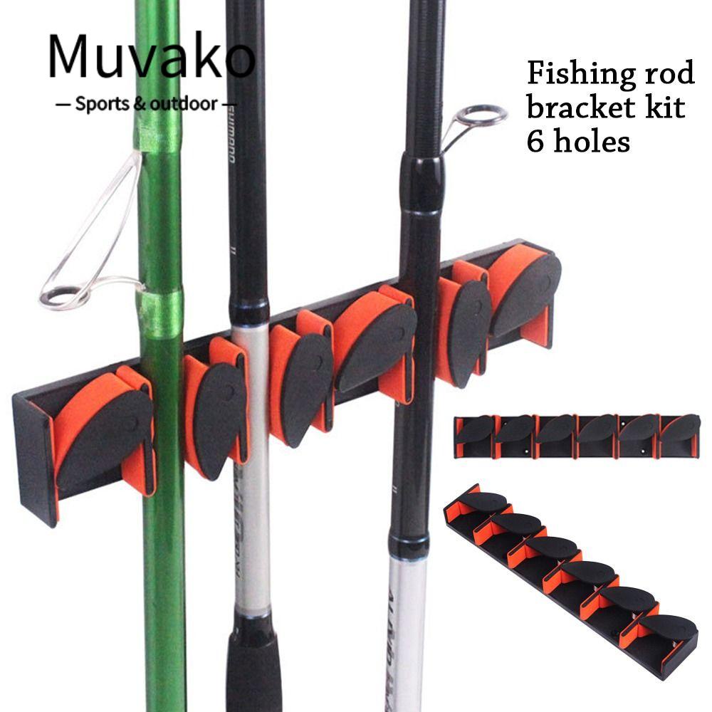 MUVAKO Giá Đỡ Cần Câu Cá 6 Lỗ Tiện Dụng Chất Lượng Cao