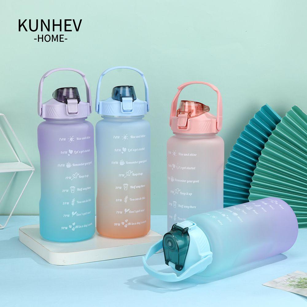 KUNHEV Bình Nước Thể Thao Chống Tràn Kèm Ống Hút Tiện Lợi