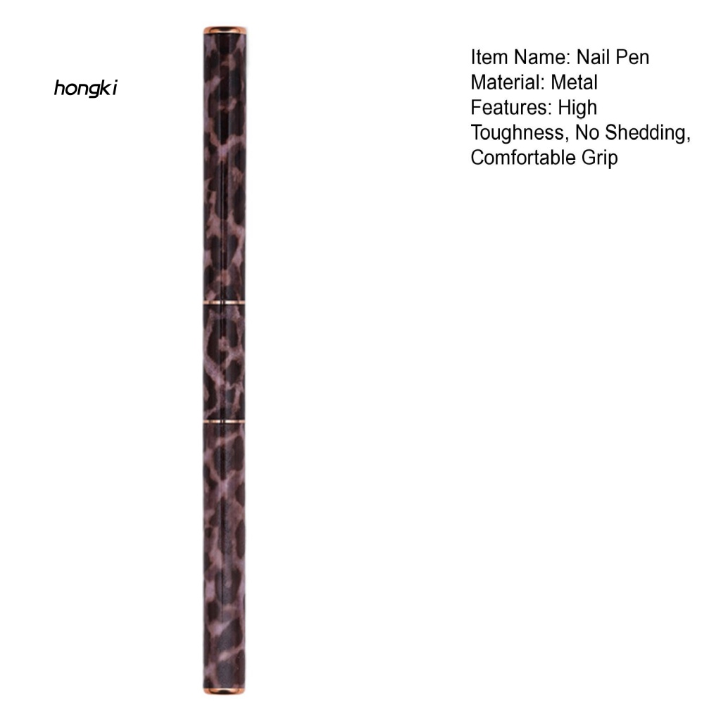 Bút Trang Trí Móng Tay Hai Đầu Lông Siêu Mịn Họa Tiết Da Báo DIY