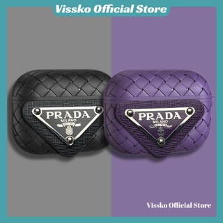 PRADA Ultra Vỏ Bảo Vệ Hộp Sạc Tai Nghe airpods 1 / 2 / 3 / pro 2 Bằng Chất Liệu Mềm Siêu Mỏng Kiểu Dệt Sang