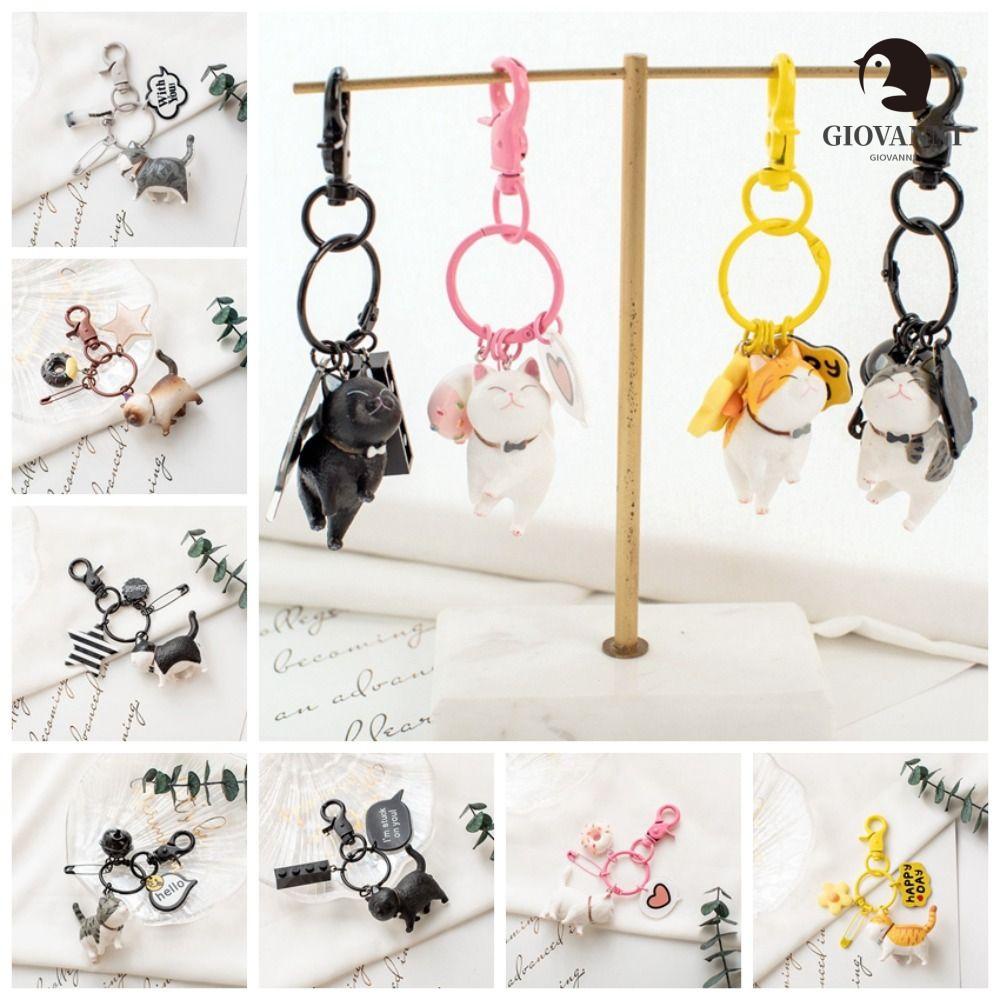 Móc Khóa Kim Loại Hình Mèo Hoạt Hình Dễ Thương