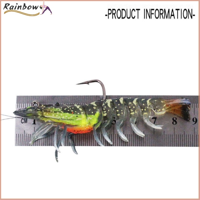 Set 3 Mồi Câu Cá Giả Hình Tôm Dạ Quang Mềm Mại Dành Cho Nam Giới