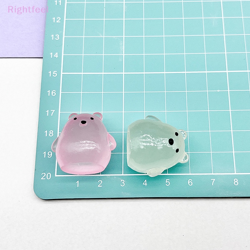 Set 2 Tượng Gấu Cub Mini Dạ Quang Trang Trí Bảng Điều Khiển Xe Hơi Mới