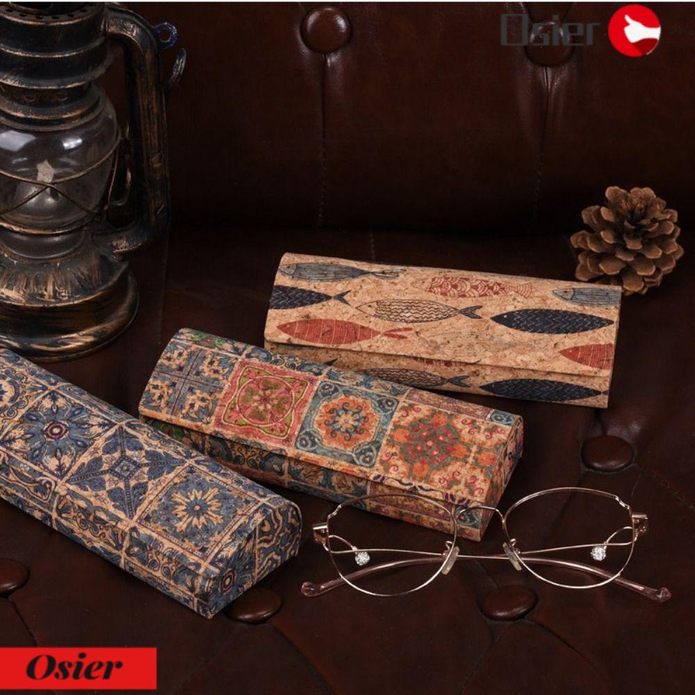 Osier1 Hộp Đựng Kính Mát Họa Tiết Sáng Tạo Phong Cách Retro