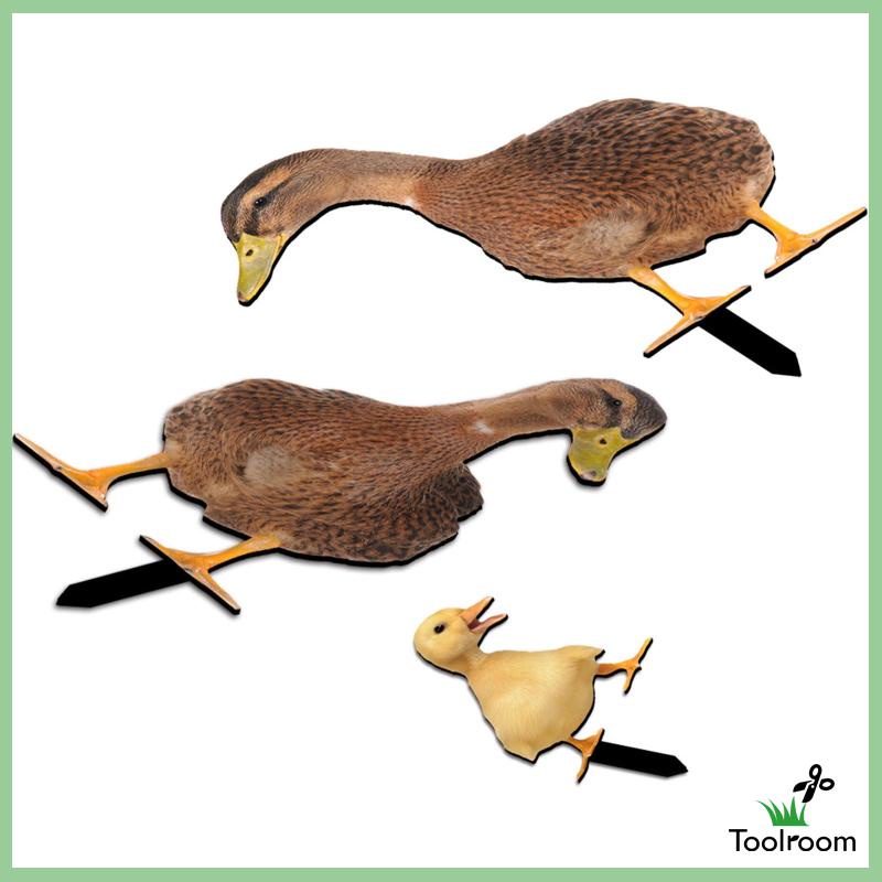 Bộ 3 Bức Tượng Vịt Dùng Trang Trí Lối Đi Sân Vườn