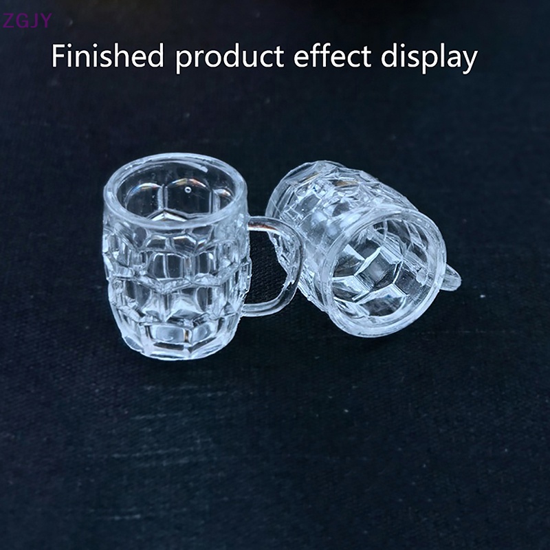 Khuôn Silicon Làm Cốc Bia / Trà Sữa / Ly Thủy Tinh Thu Nhỏ 1: 12 Trang Trí Nhà Búp Bê DIY Mới