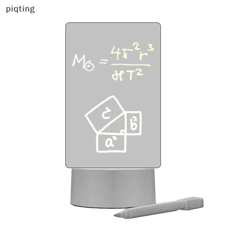 Piqt Bảng Ghi Chú Có Đèn Led Ban Đêm USB Kèm Bút DIY