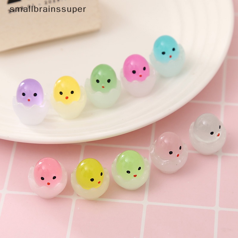 Bộ 2 Cây Kem Làm Móc Khóa / Điện Thoại Hình Gà Con Mini Bằng Gel Resin Diy