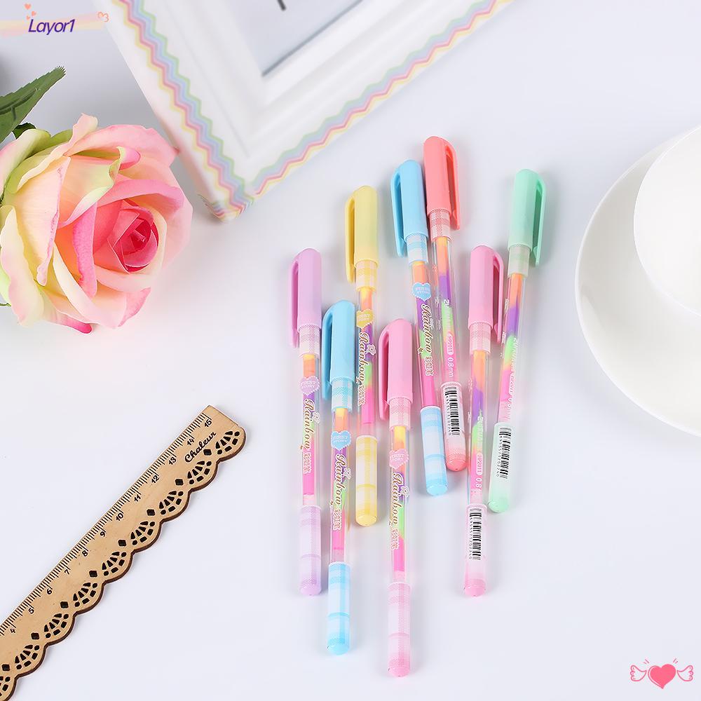LAYOR1 Set 1 / 3 / 5 Bút Lông Đánh Dấu Màu Pastel 6 Trong 1