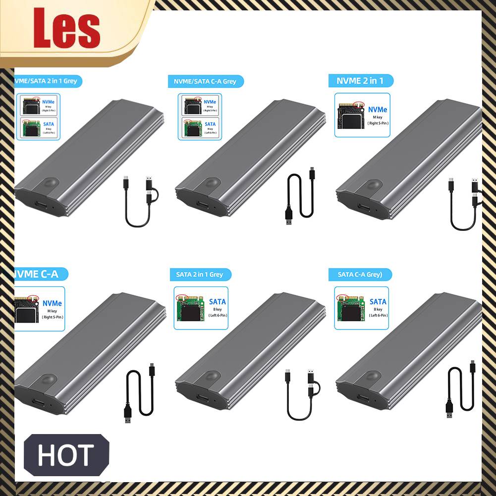 Hộp Đựng Ổ Cứng M.2 HDD USB3.1 Gen2 10Gbps NVMe / NGFF Cho 2230 2242 2260 2280 SSD