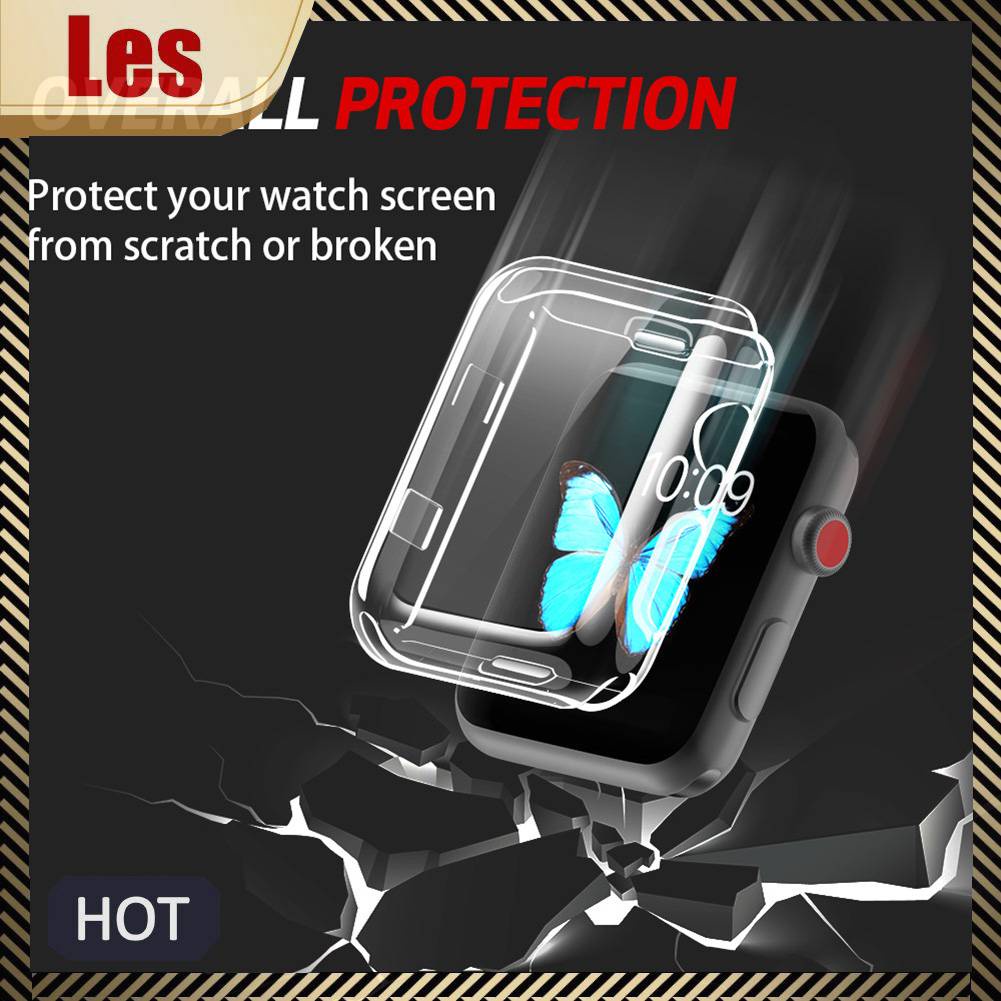 Ốp Bảo Vệ Mặt Đồng Hồ Thông Minh Appie Watch Series 2 / 3 Bằng TPU Mềm Trong Suốt