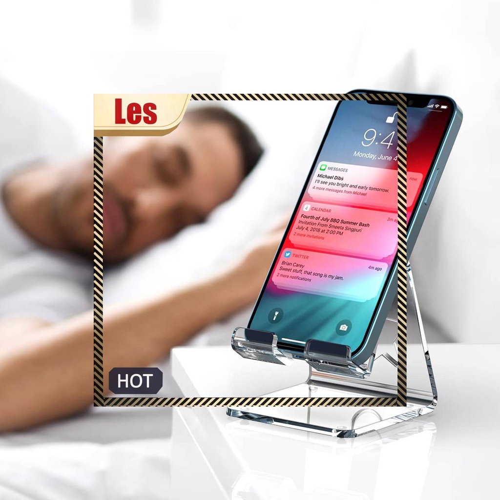 Giá Đỡ Điện Thoại Bằng Acrylic Trong Suốt Để Bàn Tiện Dụng