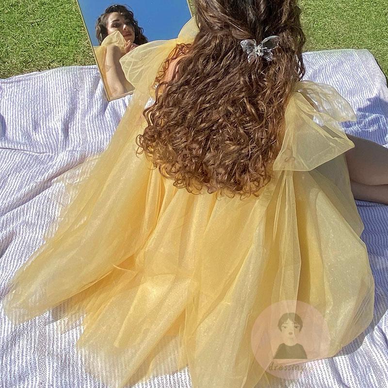 Đầm Dáng Chữ A Không Tay Phối Vải Tuyn Thời Trang Mùa Hè Cho Nữ