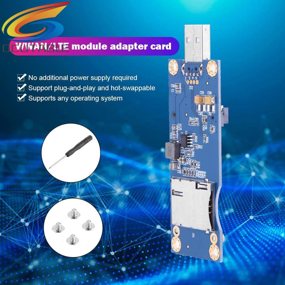 Card Chuyển Đổi PCI-E Sang USB + Khe SIM 6 / 8pin Cho Mô Đun WWAN LTE Thẻ