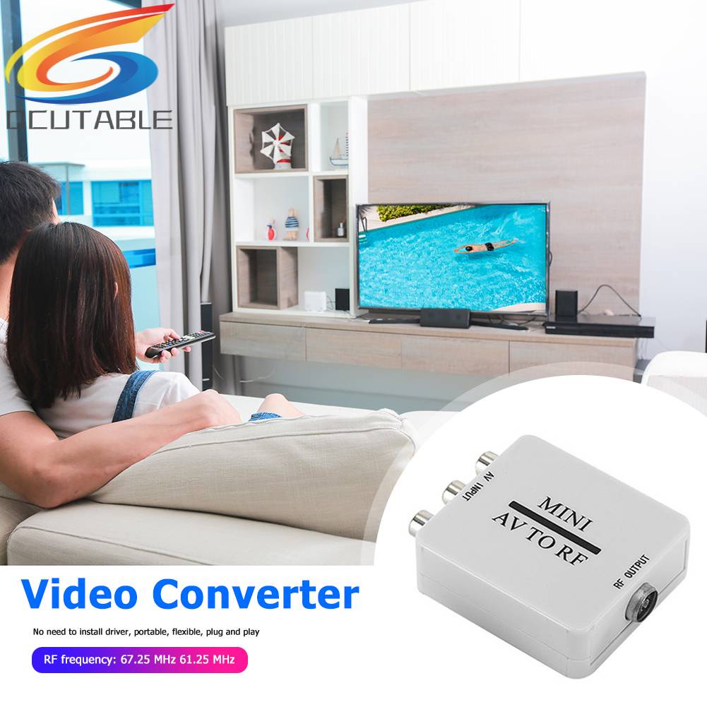Bộ ChuyểN ĐổI Mini RCA AV CVSB Sang RF Hỗ Trợ RF 67.25 / 61.25MHz