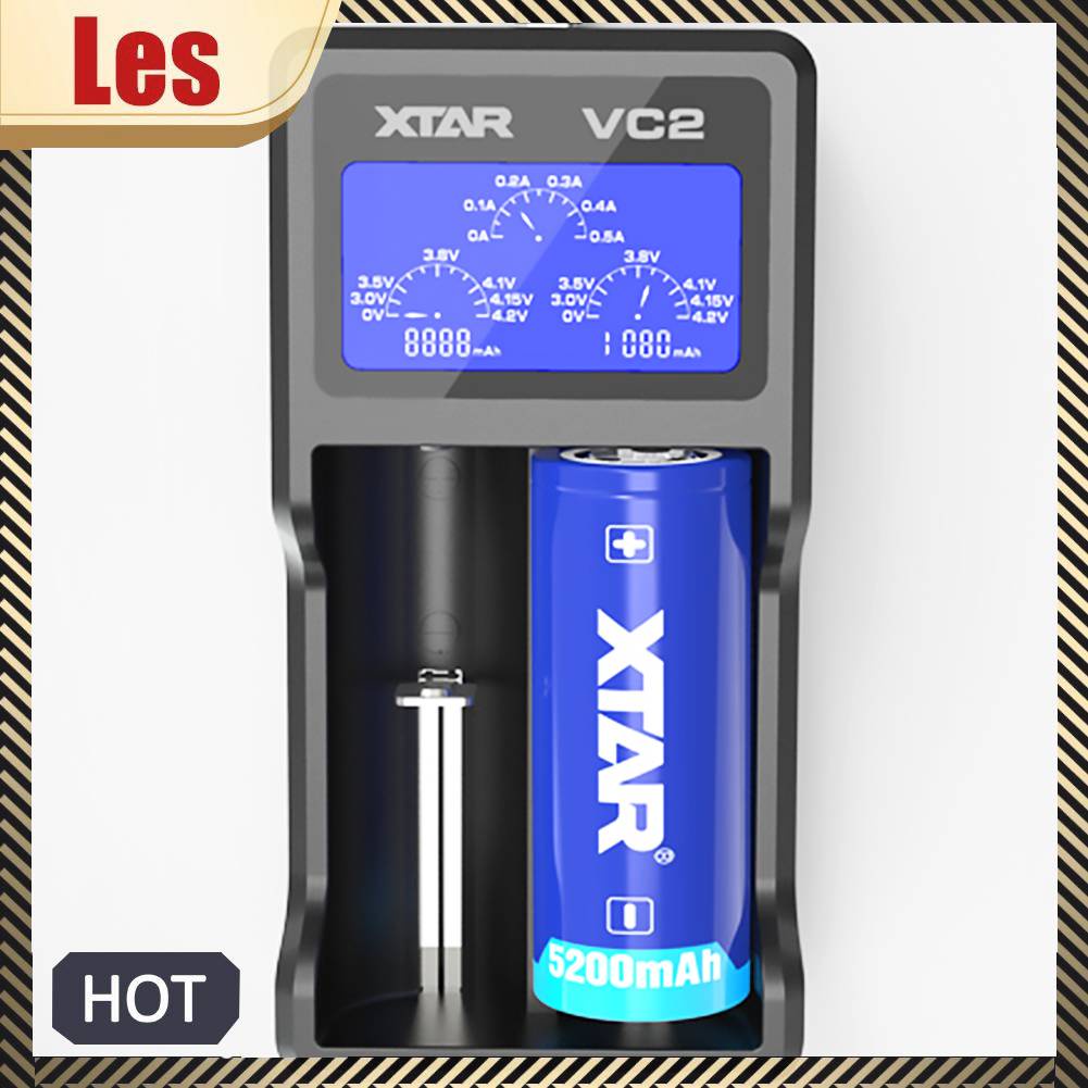 Hộp Sạc Pin Lithium Nickel-hydrogen 2 Ngăn Thông Minh XTAR VC2 Có Màn Hình LCD