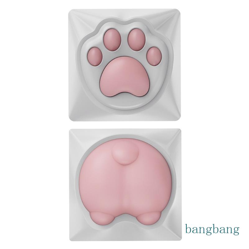 Nút Bàn Phím Cơ Bằng Silicone Hình Chân Mèo 3D Lâu Trôi Chất Lượng Cao