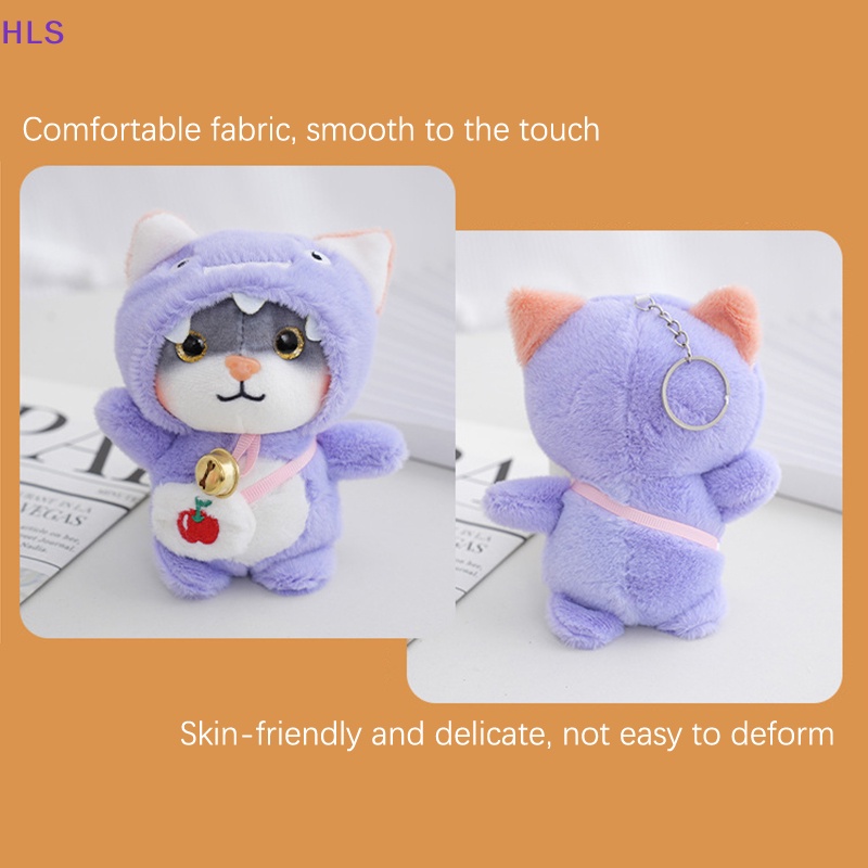 Mèo Nhồi Bông 15cm Mềm Mại Dễ Thương Có Chuông