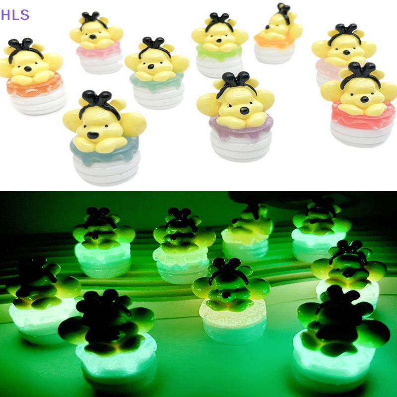 [HLS] Set 2 Lọ Mật Ong Dạ Quang Mini Trang Trí Sân Vườn Nhà Cửa