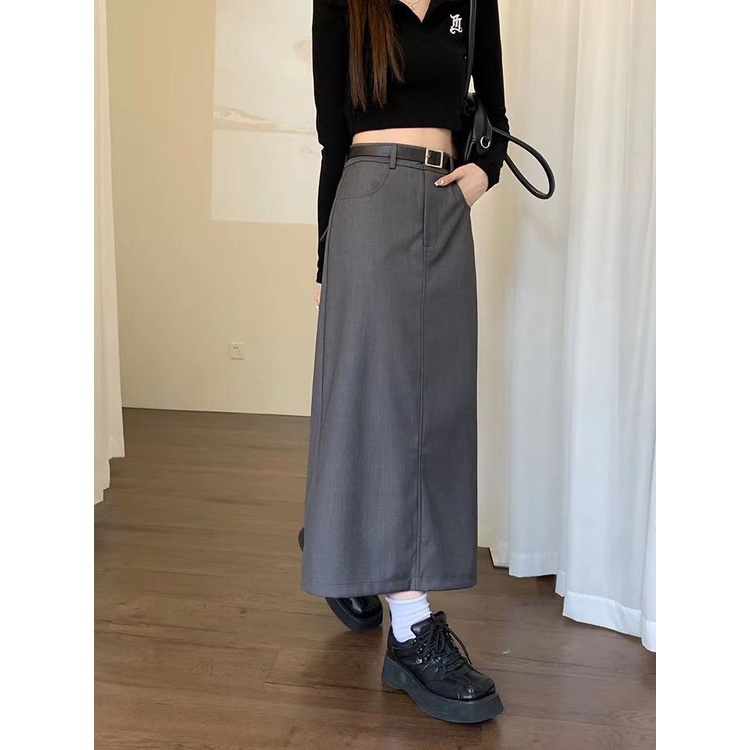IMAODOU Chân Váy Chữ a Lửng Lưng Cao Thời Trang Mùa Xuân 2023 Dành Cho Nữ