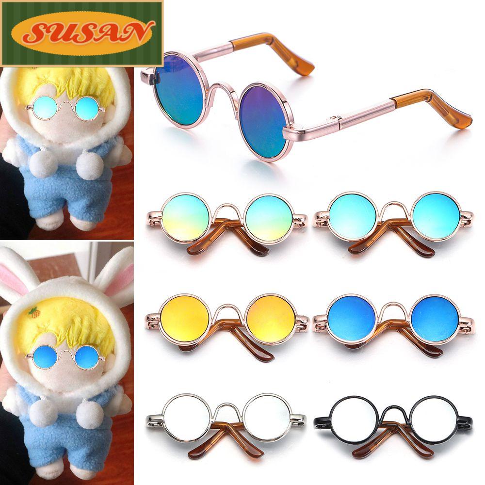 SUSANS Kính Mắt Khung Tròn Mini Dễ Thương Cho Búp Bê Tỉ Lệ 1 / 61 / 12