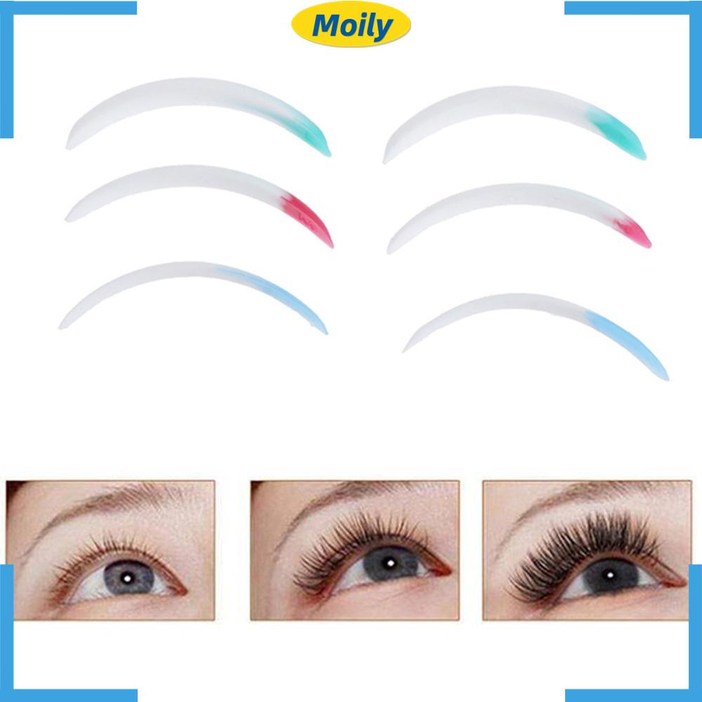 MOILYVN Set 5 Dụng Cụ Hỗ Trợ Uốn Cong Lông Mi 3d Bằng Silica Gel Màu Đen