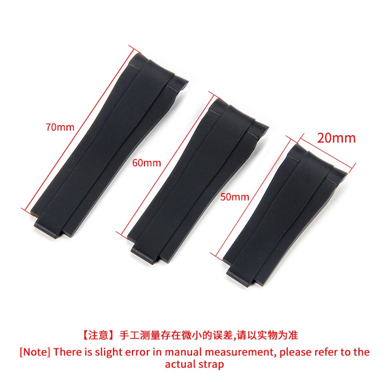 Dây Đeo Thay Thế Bằng Cao Su Silicone 20mm Chống Nước &amp; Mồ Hôi Cho Rolex