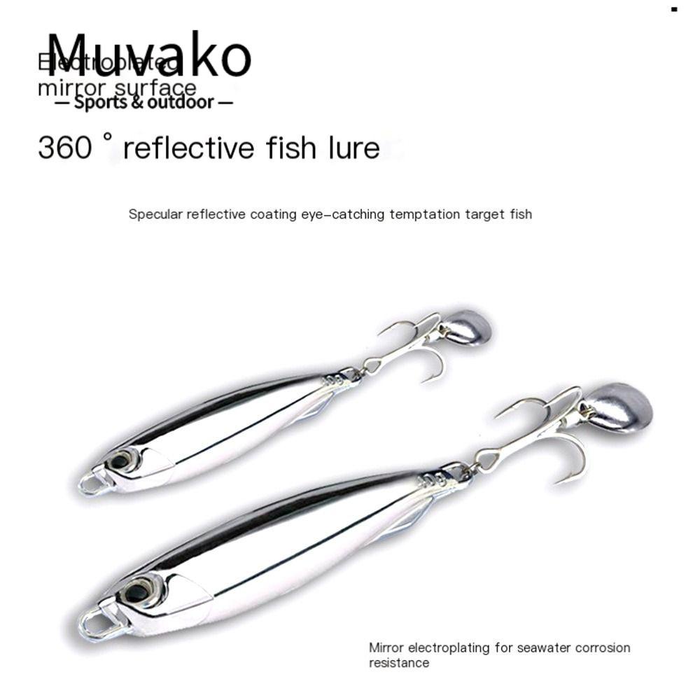 MUVAKO Mồi Câu Cá Giả Bằng Kim Loại Mạ Điện Nhiều Màu Sắc 60G 80G