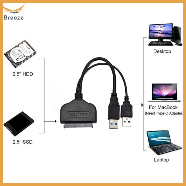 Cáp Chuyển Đổi USB 3.0 Sang SATA Cho Ổ Cứng HDD SSD 2.5 Inch