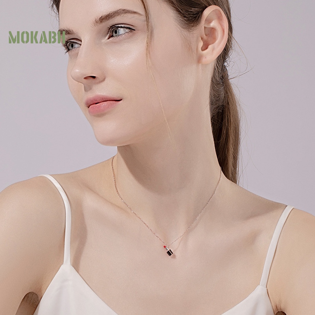 Vòng cổ Họa Tiết Hình Son Môi Theo Phong Cách Pháp