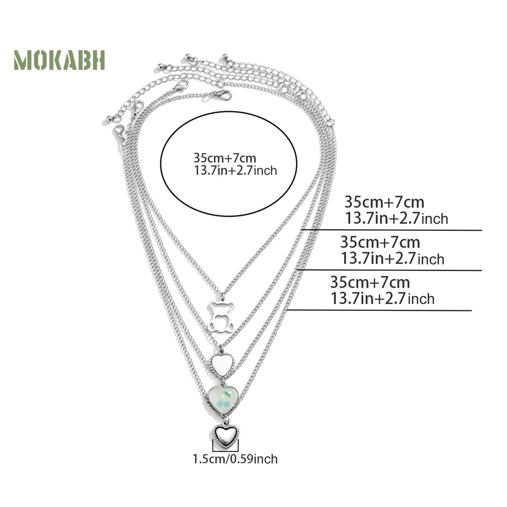 4 Vòng Cổ Nhiều Lớp Chống Gỉ Dùng Làm Trang Sức