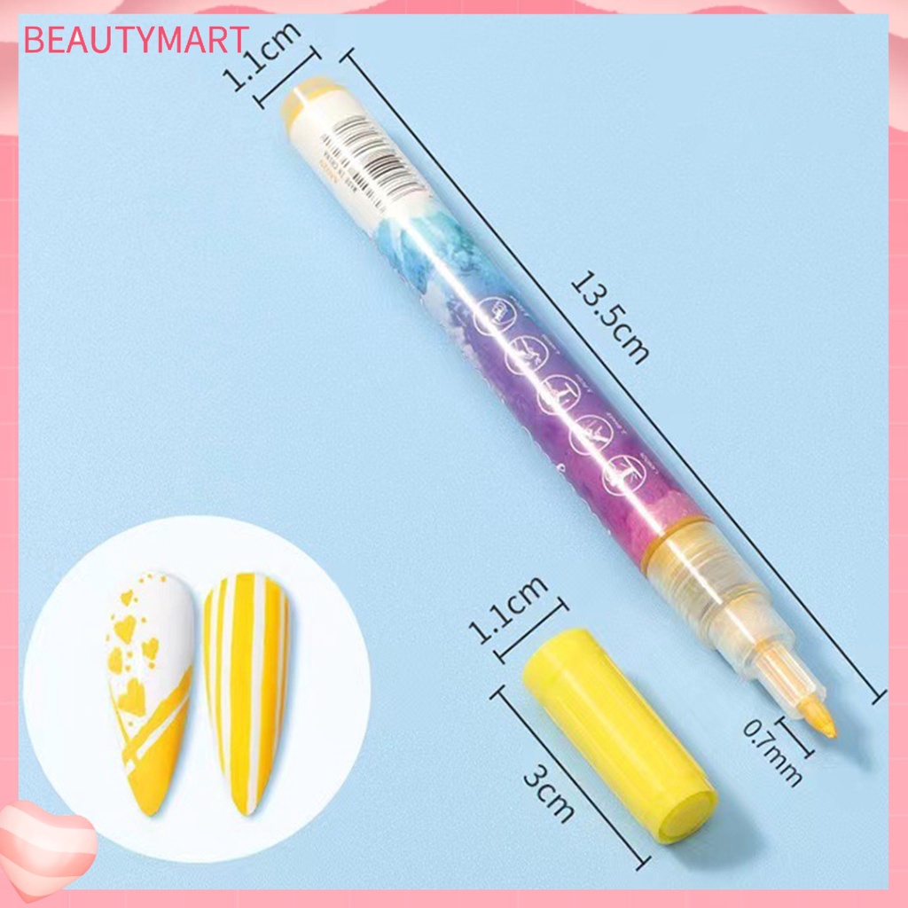 Bộ 12 Bút Vẽ Móng Nghệ Thuật Nhanh Khô Đường Kẻ Chính Xác Chống Thấm Nước