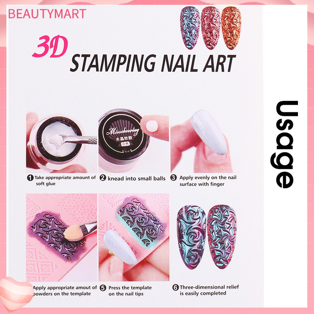 Khuôn Silicone Dập Nổi Họa Tiết 3D Trang Trí Móng Nghệ Thuật Cho Nữ
