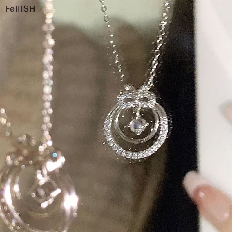 Vòng cổ Mặt Tròn Đính Pha Lê Lấp Lánh Thời Trang Cho Nữ 439br