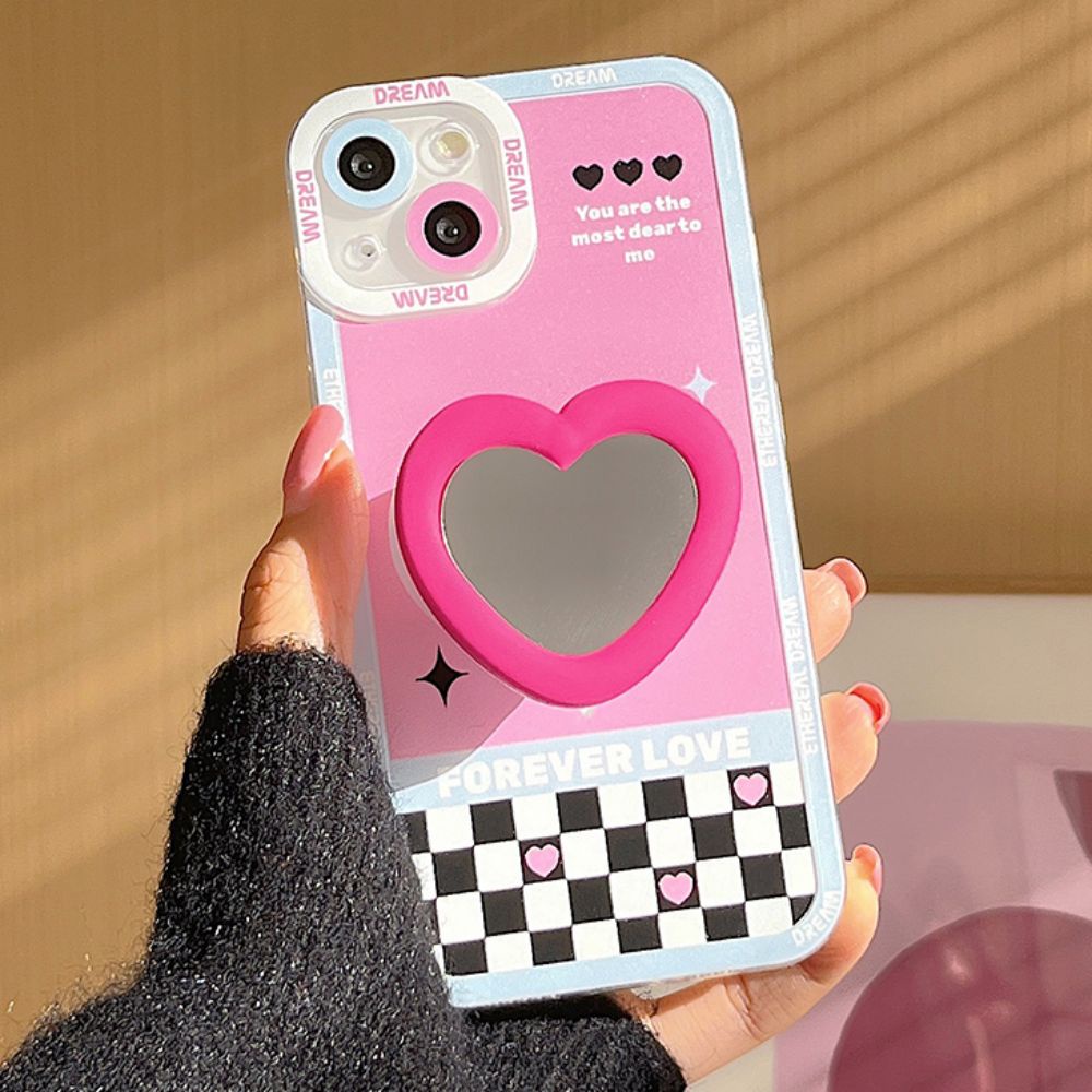 Ốp Điện Thoại TPU Mềm Chống Sốc Có Giá Đỡ Gương Cho IPhone 14 13 12 11 Pro Max X XR 8 7 Plus SE