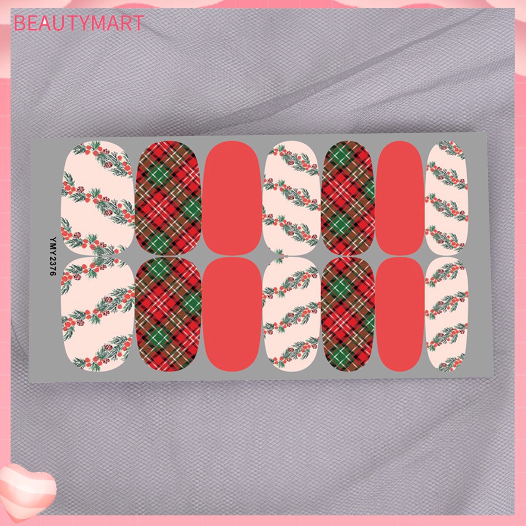 Miếng Dán Trang Trí Móng Tay 2D Họa Tiết Giáng Sinh Độc Đáo