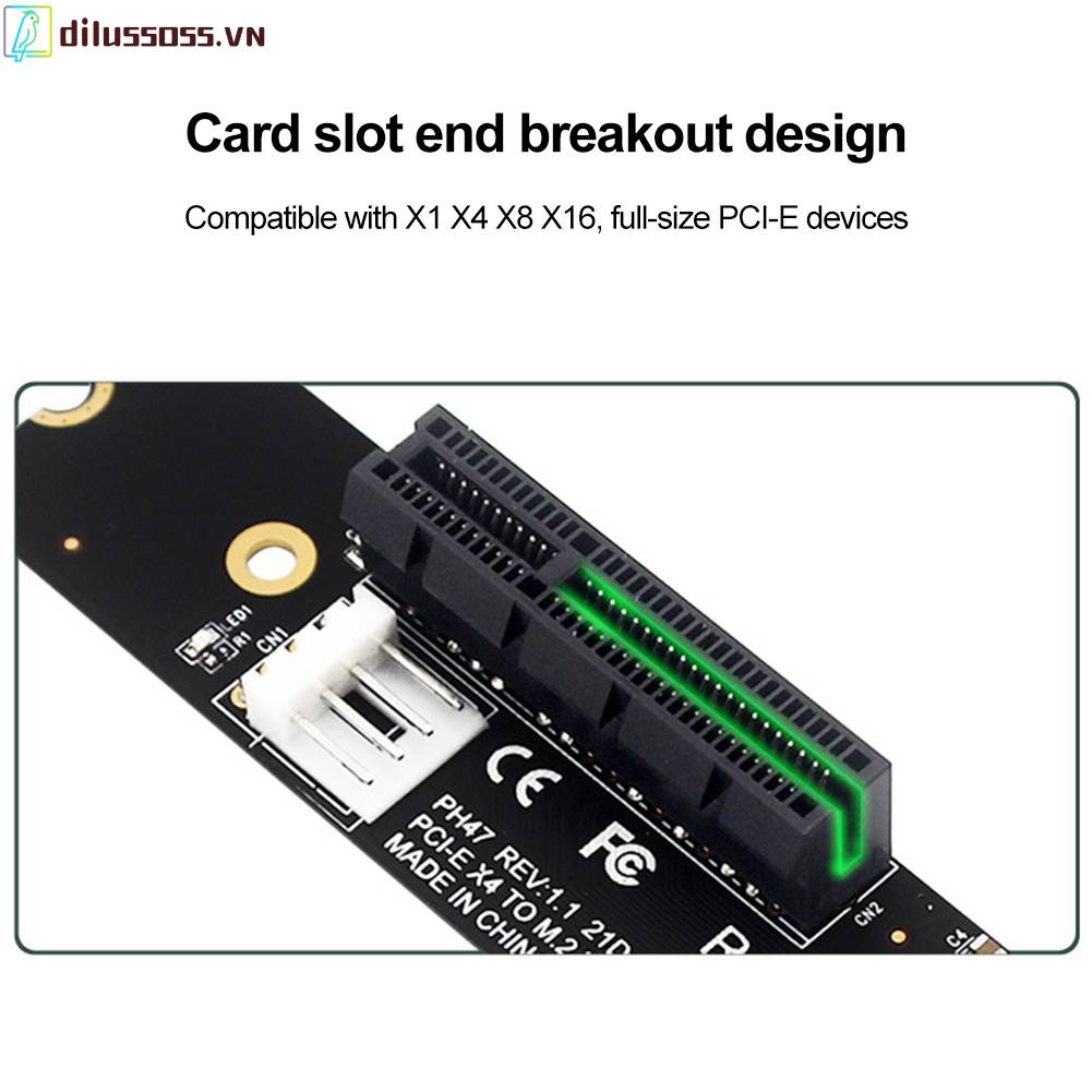 Bộ Chuyển Đổi Ổ Cứng NGFF M.2 Sang PCI-E 4X