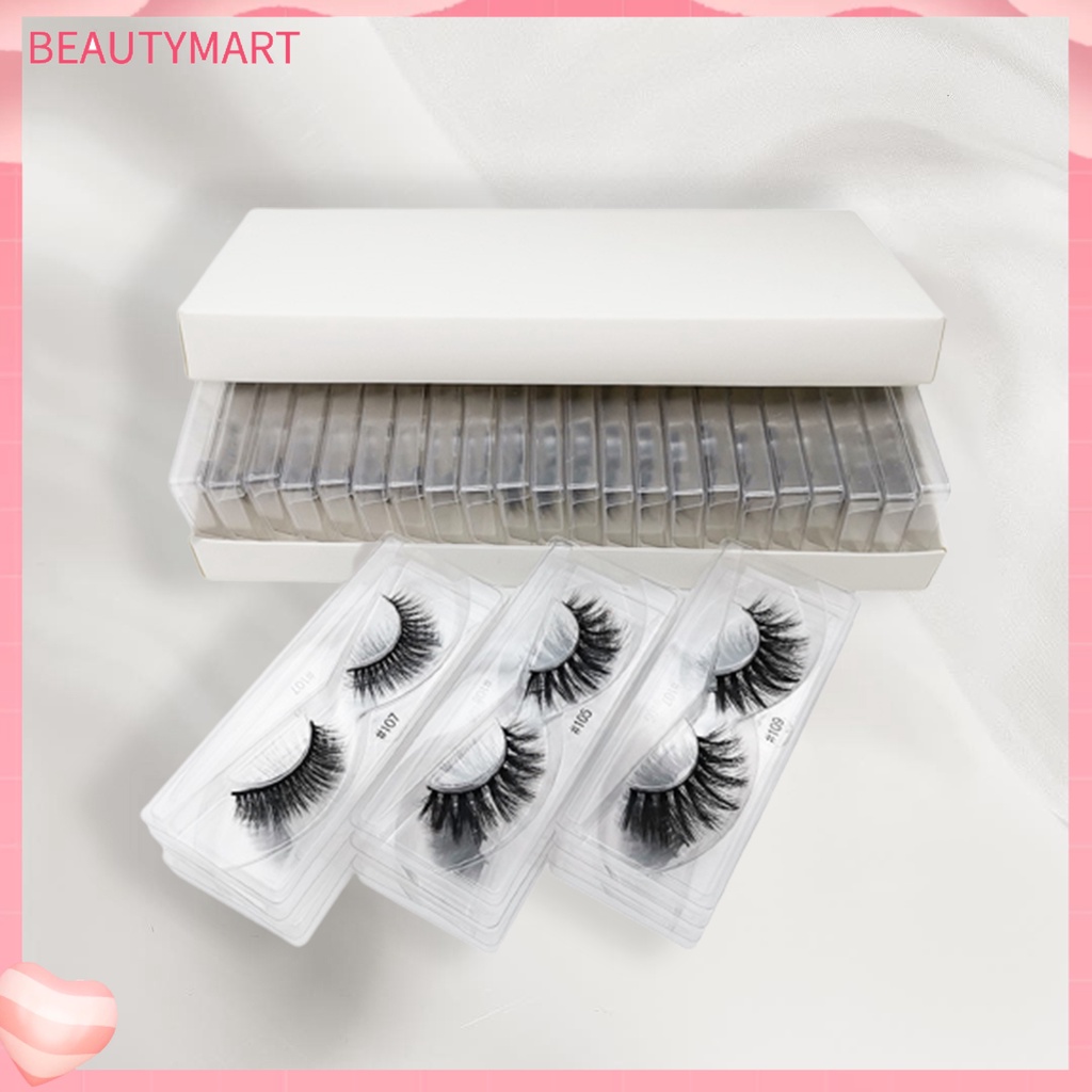 Set 10 Cặp Lông Mi Giả Dày Bằng Lông Chồn Nhân Tạo Có Thể Tái Sử Dụng