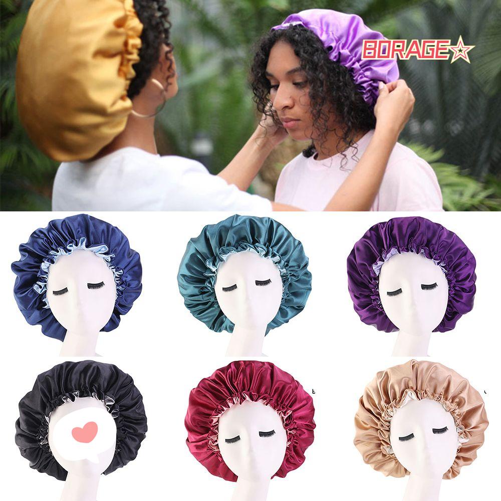 BORAG Mũ Trùm Tóc Che Phủ Tóc Rụng Bằng Satin Có Thể Điều Chỉnh