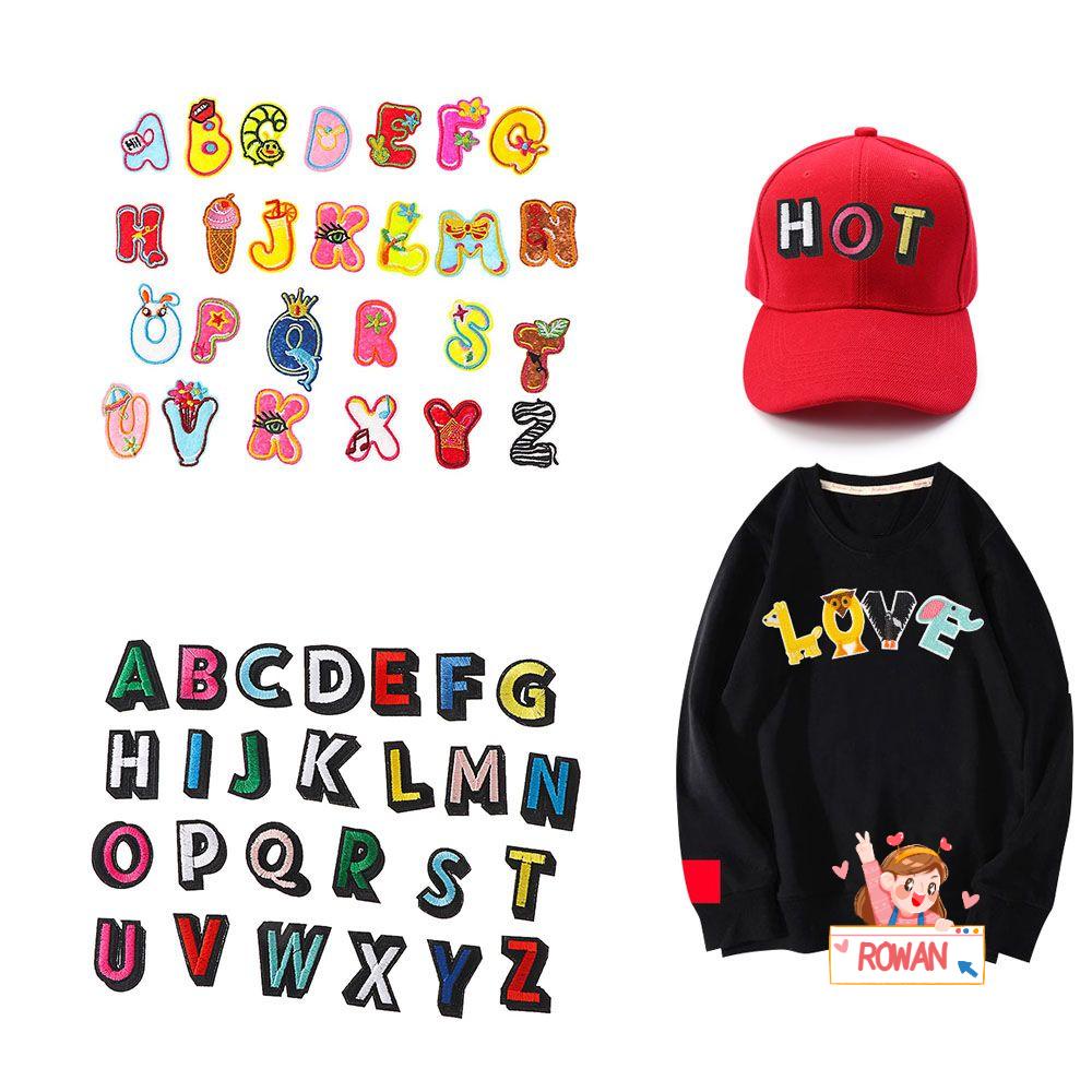 ROWANS 26 Miếng Vá Ủi Quần Áo Hình Chữ Cái