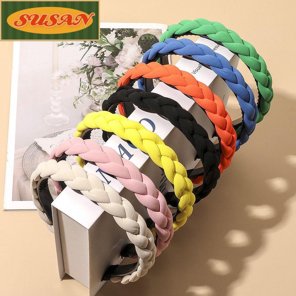 SUSANS Băng Đô Cài Tóc Nữ Bản Rộng Màu Sắc Nhã Nhặn Thời Trang