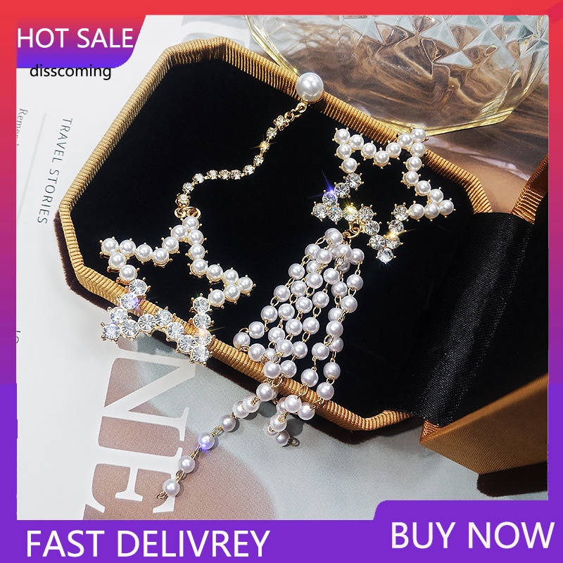 Áo Khoác SL SL Kiểu Dáng Trẻ Trung Năng Động| Bông Tai Dáng Dài Hình Ngôi Sao Năm Cánh Đính Ngọc Trai Thanh Lịch