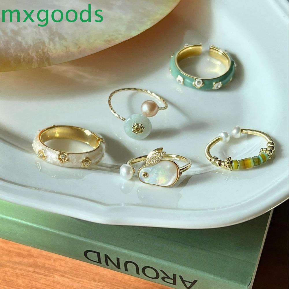 MXGOODS Nhẫn Hở Hình Thỏ Dễ Thương Phong Cách Hàn Quốc Cổ Điển Dành Cho Bạn Nữ
