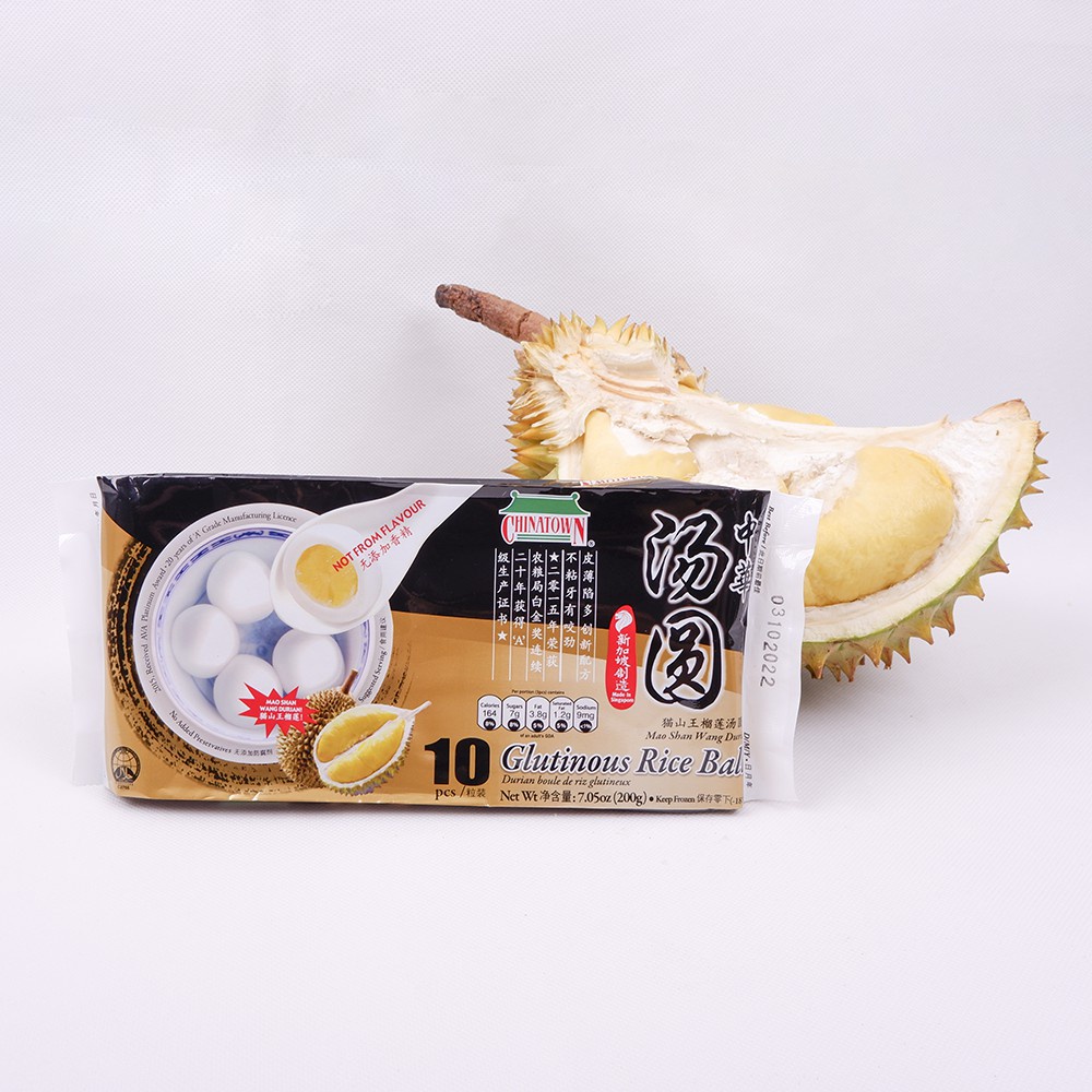 BÁNH TRÔI SẦU RIÊNG MUSHANG KING CHINATOWN 200g/10 bánh - Bánh trôi Singapore Glutinous Rice Ball