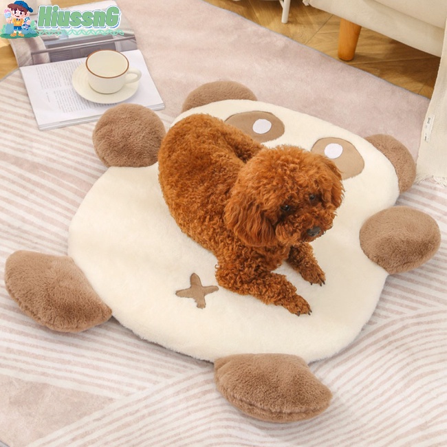 Thảm Ngủ Hình Gấu Trúc Hoạt Hình Bằng Vải Bông Mềm Mại Thoáng Khí Thoải Mái Cho Thú Cưng