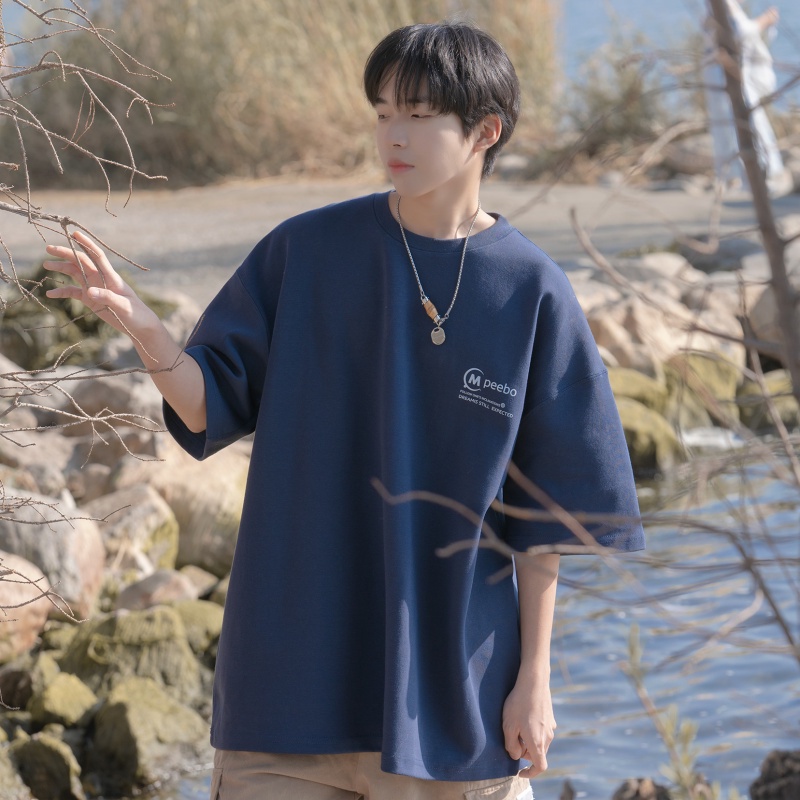 Áo Thun Cotton Mỏng Tay Ngắn Dáng Rộng Phong Cách Đường Phố Nhật Bản Thời Trang Mùa Hè Cho Nam