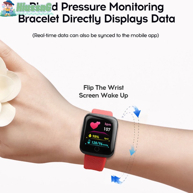 Đồng Hồ Thông Minh HUS 116plus D13 Theo Dõi Sức Khỏe Kèm Phụ Kiện