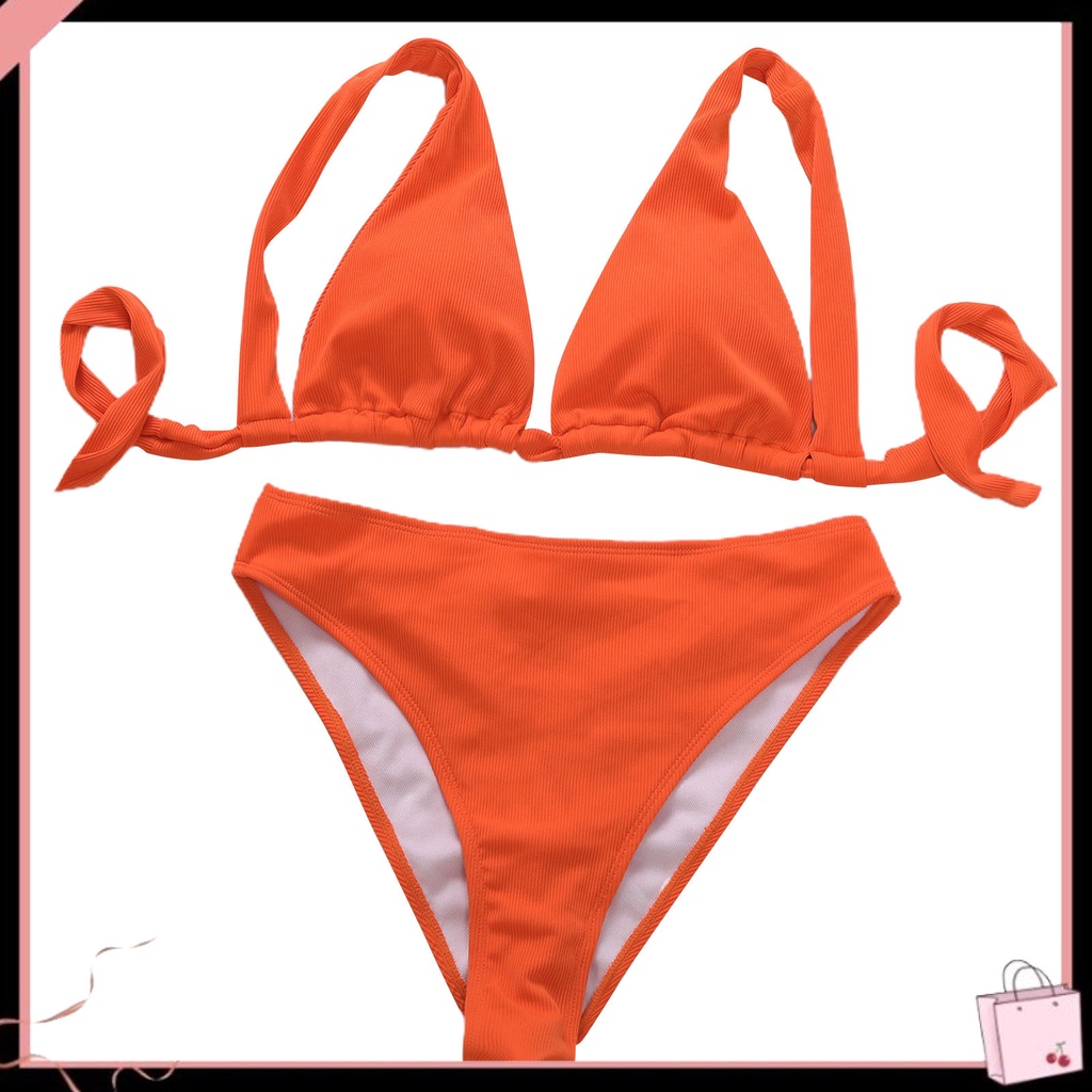 Bộ Đồ Bơi 2 Mảnh Màu Sắc Thời Trang Quyến Rũ Cho Nữ