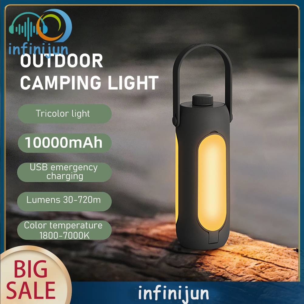 Đèn Cắm Trại Ngoài Trời 720LM 1800-7000K 10000mAh Màu Sắc Thay Đổi Theo Nhiệt Độ