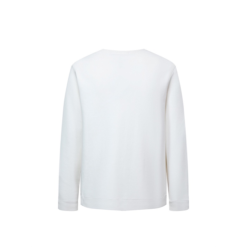 P &amp; ra &amp; - Áo sweater unisex Cổ Tròn Có Túi Màu Trơn Đơn Giản Và Cổ Điển connotationRI6UERUI